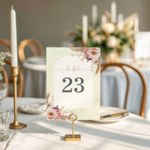 Carte Boho Floral Arch Rose
