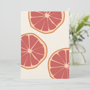 Carte Boho Grapefruit Slices Tropical Summer Print