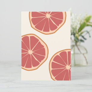 Carte Boho Grapefruit Slices Tropical Summer Print