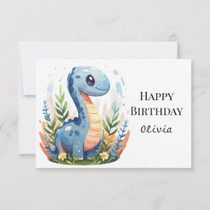 Carte Boho Happy Dino Anniversaire