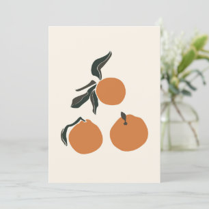 Carte Boho Orange Fruit Tropical Summer Print