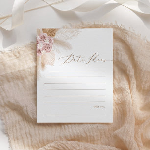 Carte Boho Pampas Grass Date Nuit Idées Carte