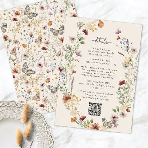 Carte Boho Rustique Fleur sauvage