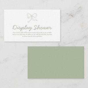 Carte Boho Sage Ribbon Display