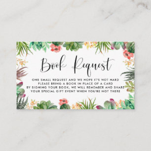 Carte Boho Watercolor Succulents Frame Book