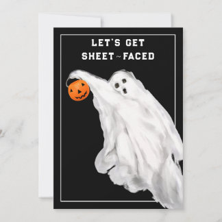 Carte Boire Amusant Adulte Halloween Fête Fantôme