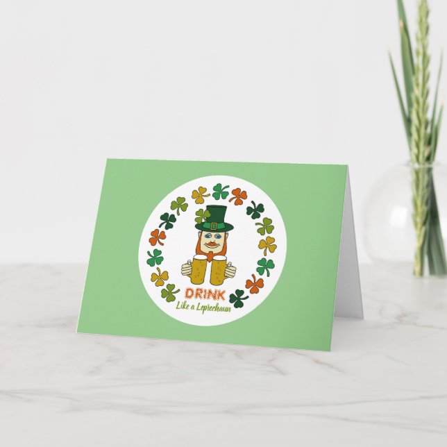 Carte Boire comme un Leprechaun (Devant)