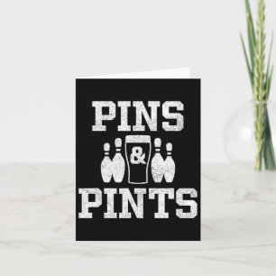 Carte Boire De La Bière De Bowling Drôle Pins Et Pintes