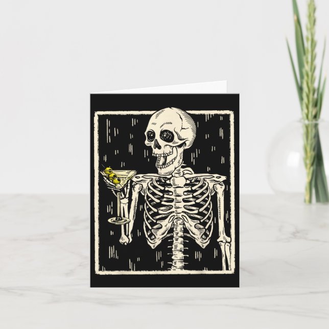 Carte Boire Martini Tail Retro Halloween Costume (Devant)