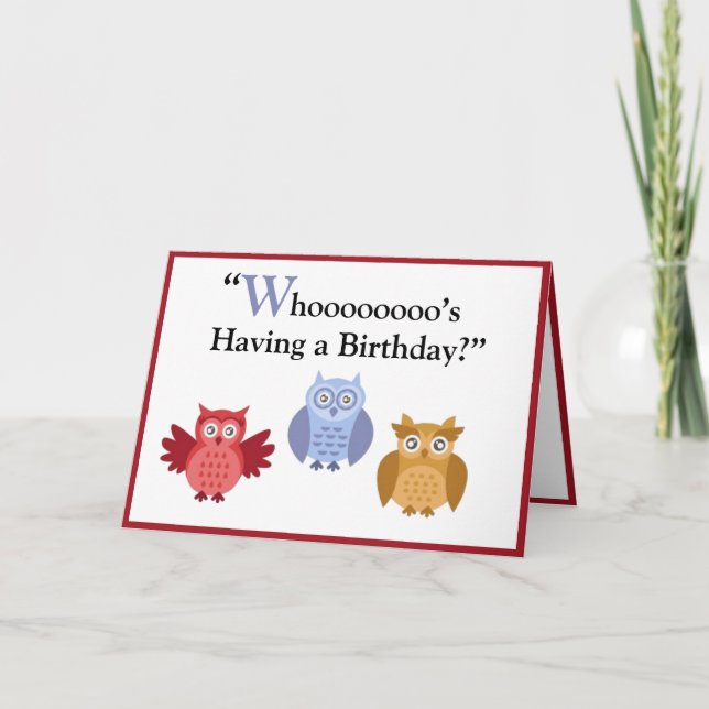 Carte Bois Animaux Nom Anniversaire de enfant moderne (Devant)