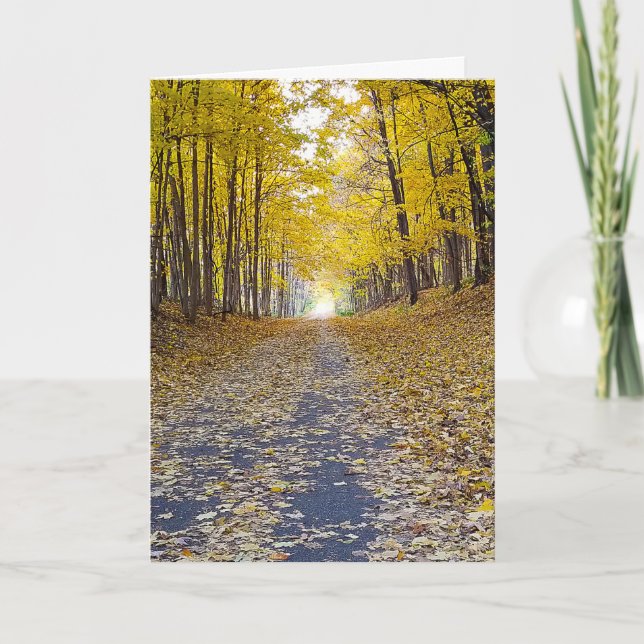 Carte Bois d'automne pour la sympathie (Devant)