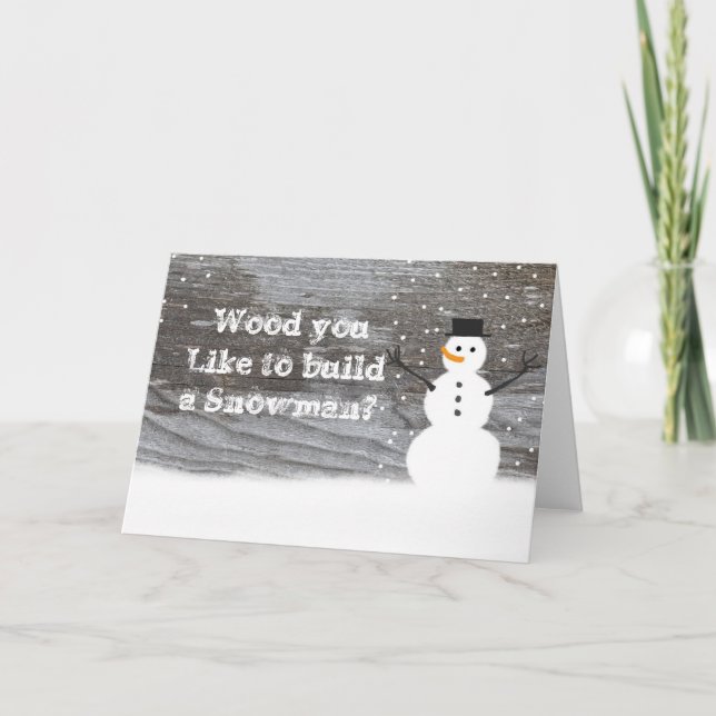 Carte Bois d'hiver rustique vous aimez construire un bon (Devant)