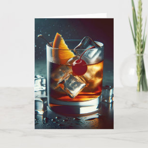 Carte Boisson à l'ancienne envie d'anniversaire