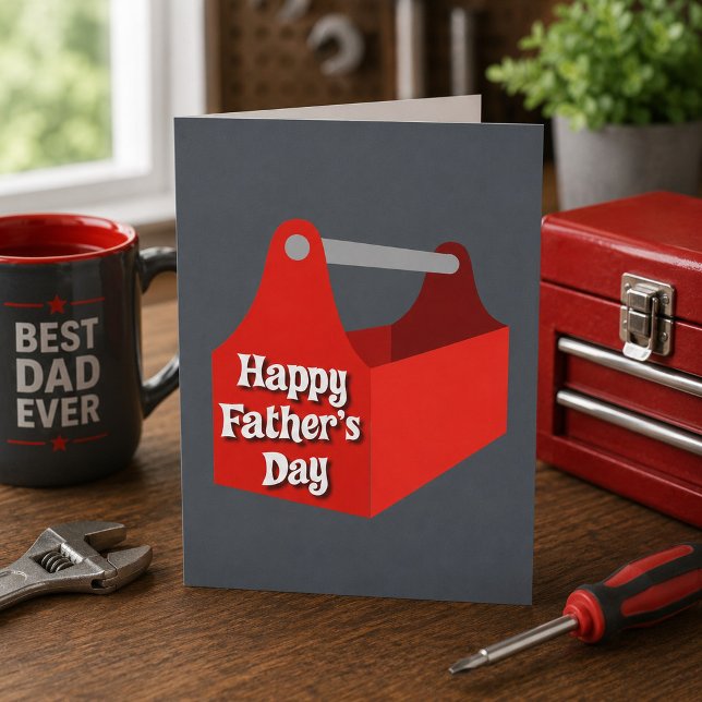 Carte Boîte à outils rouge Joyeuse fête des pères (Créateur téléchargé)