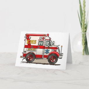 Carte Boîte Ambulance EMS urgences EMT