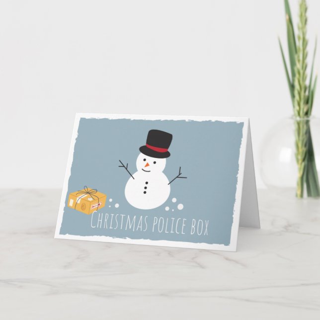 carte boîte de police de noël (Devant)