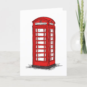 Carte Boite de téléphone rouge britannique repliée