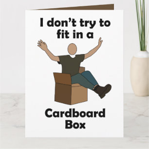 Carte Boîte en carton qui ne cherche pas à s'intégrer po
