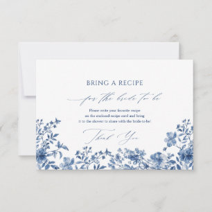 Carte Boîtier Chinoiserie Blue Recipe