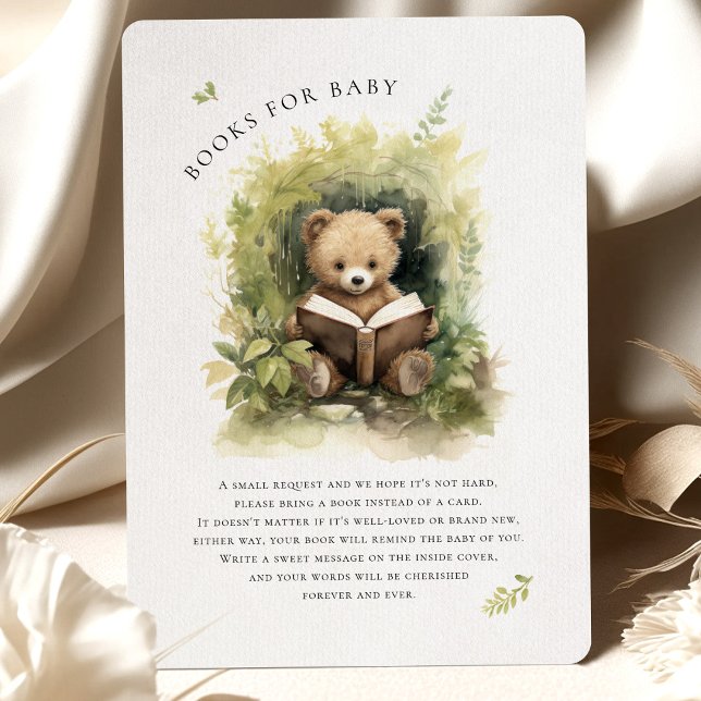 Carte Boîtier de Baby shower d'aquarelle de lecture de l (Créateur téléchargé)