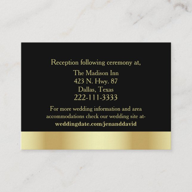 Carte Boîtier Mariage Golden Nouveau Fleur (Devant)