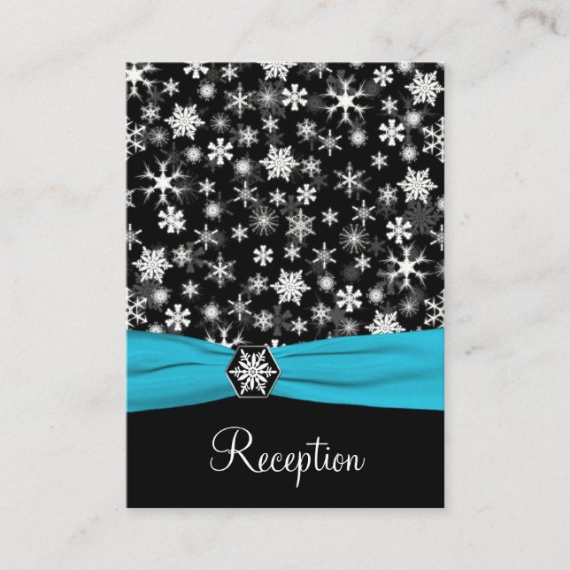 Carte Boîtier pour les flocons de neige en noir, b (Devant)