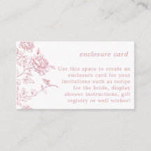 Carte Boîtier Rose Blanc Floral