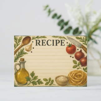 Carte Bold Accents of Tuscany Recipe Card