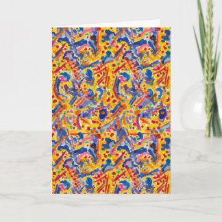 Carte Bold Colorful Abstract Pattern Blank