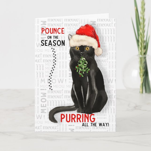 Carte Bombay Cat se reproduire Noël drôle (Devant)