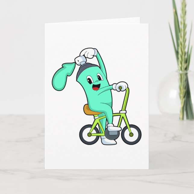 Carte Bombe aérosol avec Bicyclette (Devant)