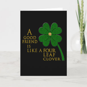 Carte Bon Ami Comme Un Clover À 4 Feuilles