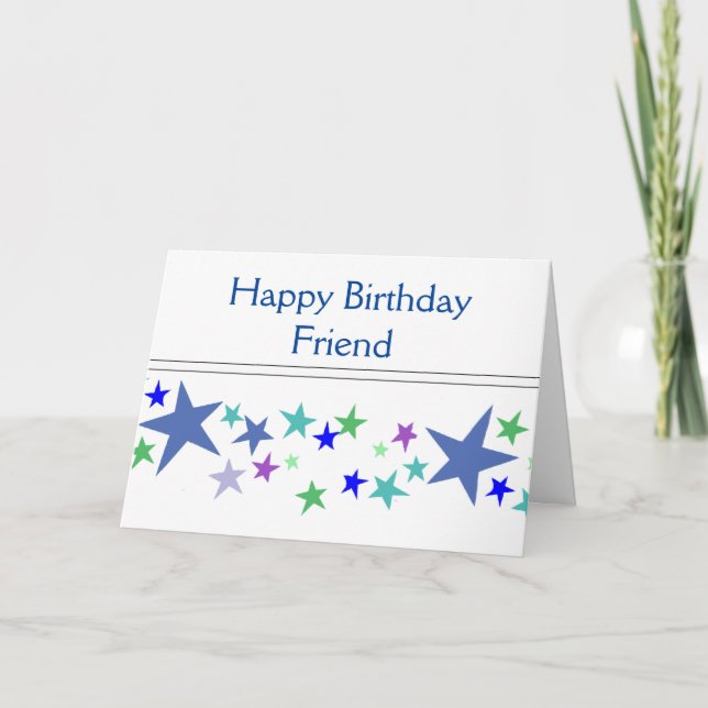 Carte Bon Amis Comme Les Étoiles Toujours Là Citation (Devant)