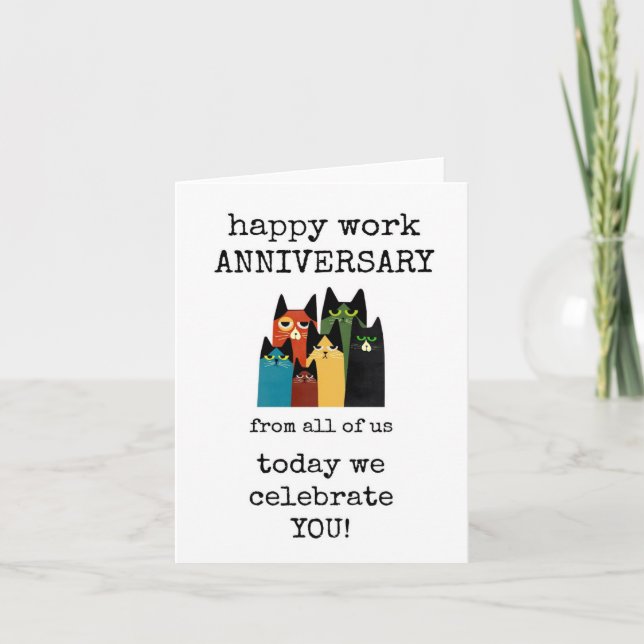 Carte Bon Anniversaire Du Travail, Mignonne, De Nous Tou (Devant)