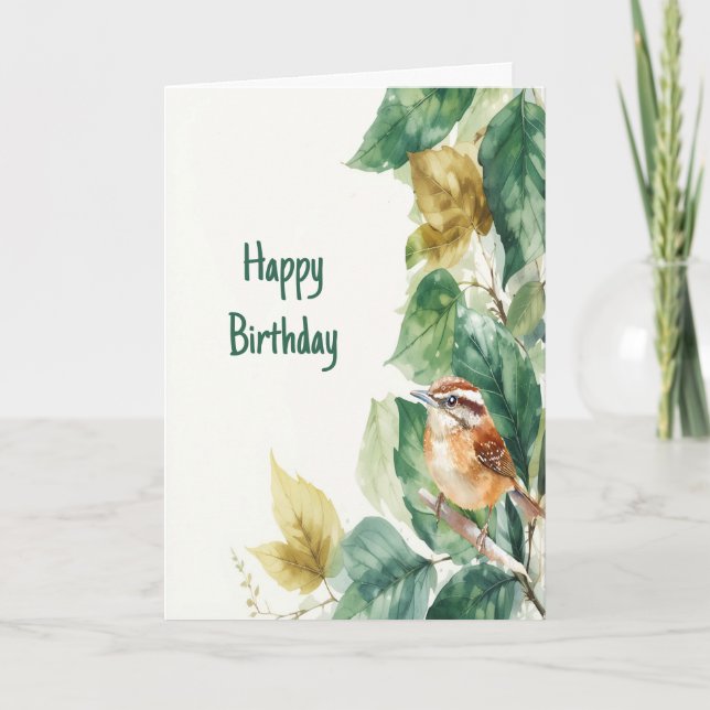 Carte Bon Anniversaire Oiseau Oiseau Oiseau Oiseau Amate (Devant)