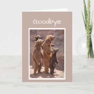 Carte Bon Bye et Bonne Chance du Groupe de nous Ours