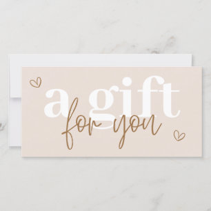 Carte Bon cadeau Boho moderne