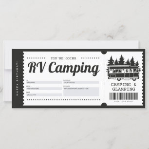 Carte Bon cadeau camping RV, Certificat de camp d'été