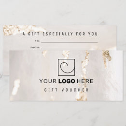 Carte Bon cadeau/Certificat pour huile d'or moderne clas