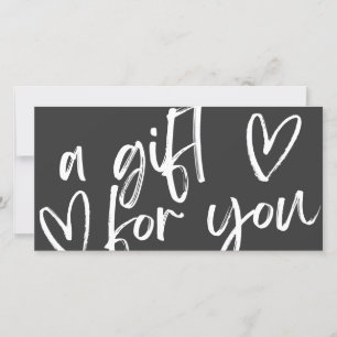 Carte Bon cadeau moderne noir