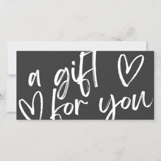 Carte Bon cadeau moderne noir