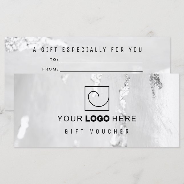 Carte Bon cadeau Silver Classy / Certificat (Devant / Derrière)