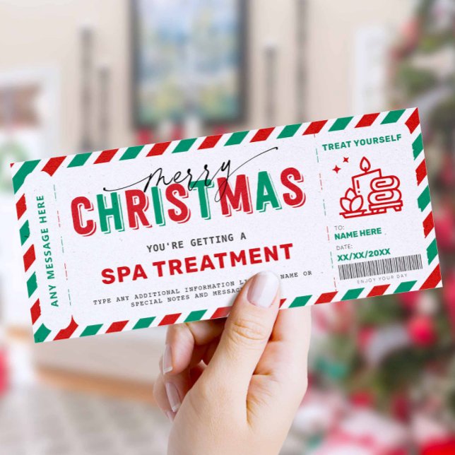 Carte Bon cadeau Spa de Noël Massage (Créateur téléchargé)