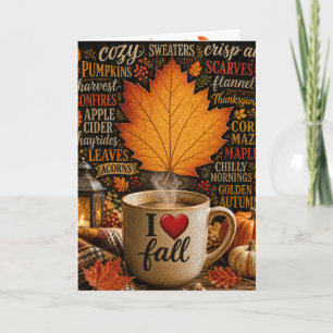 Carte Bon café d'automne avec nuage de mots