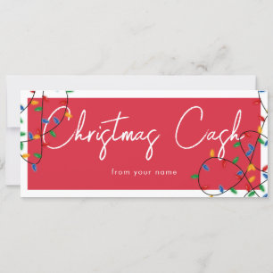 Carte Bon de chèque cadeau en espèces Noël