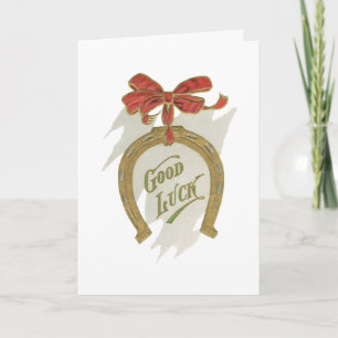 Carte Bon Luck Horseshoe avec blanc à l'intérieur