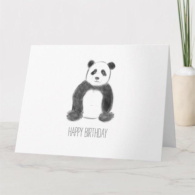 Carte Bon panda d'anniversaire (Devant)