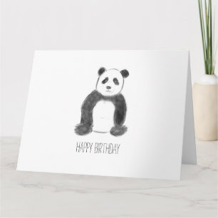 Carte Bon panda d'anniversaire