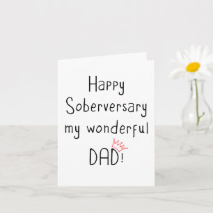 Carte Bon Père Soberversaire, Mini Anniversaire Sober