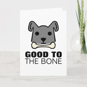 Carte Bon pour l'os, chien